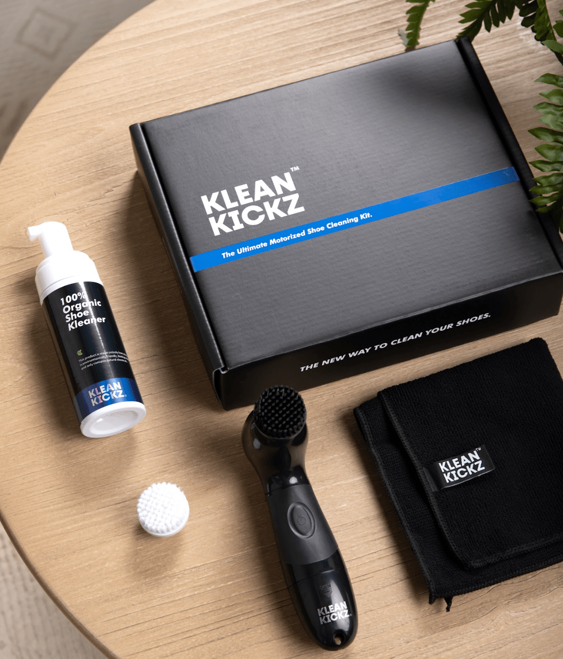 Klean Kickz™ Motorized Shoe Cleaner & Foam Bottle Combo